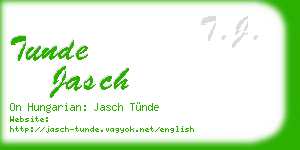 tunde jasch business card
